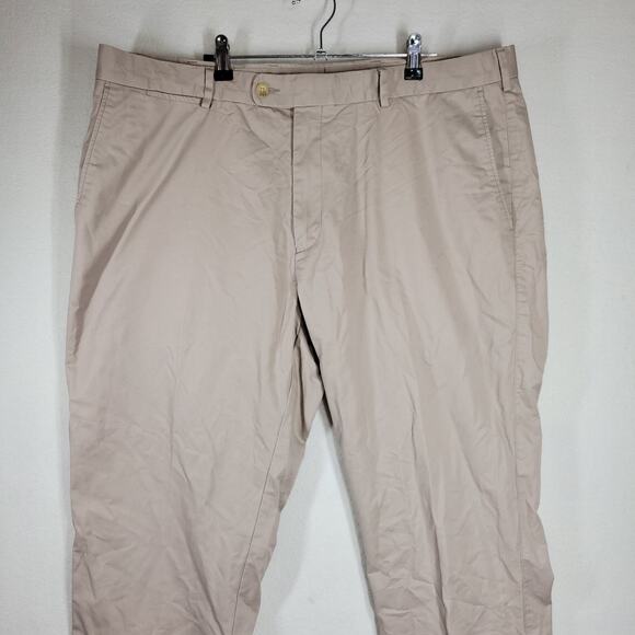 Peter Millar Pants Mens 40x26 Beige Chinos Straight Leg Business Casual Trousers - Picture 2 of 12